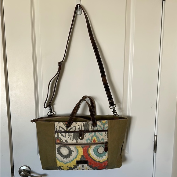 Sixtease Canvas Bag | Leather Trim | Handcrafted | Made in USA | 6 Pockets - Picture 3 of 10
